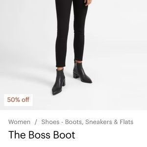 Everlane The Boss Boot Black Pebble Leather
